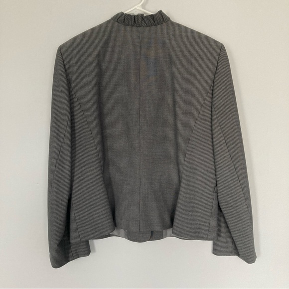 Tahari Gray Pinstripe Suit | Blazer & Skirt - Picture 6 of 10